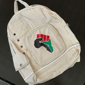 Backpack Old School Quilted Canvas Africa BLM NWT